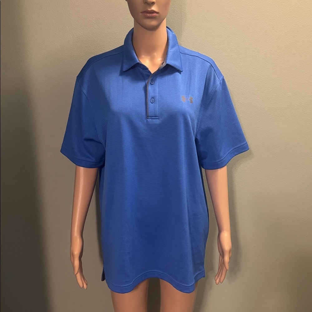 Under Armour Blue golf polo size large